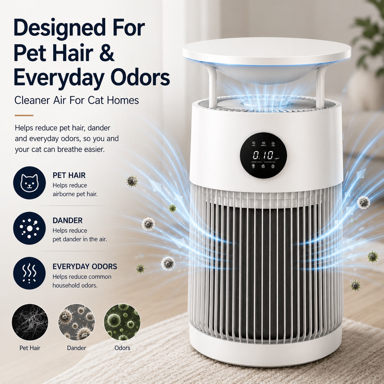 PET AIR S2 Smart Pet Air Purifier With Integrated Cat Lounge